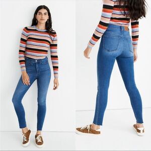 Madewell 9" High-Rise Roadtripper Jeans Waterford Wash Raw-Hem Size 25